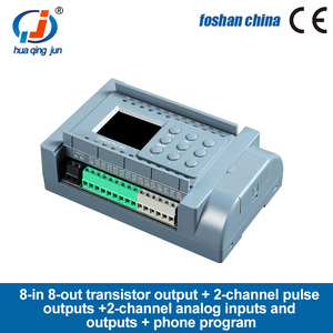 Huaqingjun 8DI 8DO Salida de transistor PLC Entradas analógicas Salidas 0-20mA Salidas de pulso RS485 Modbus WIFI PLC para motores paso a paso - Product Image 2