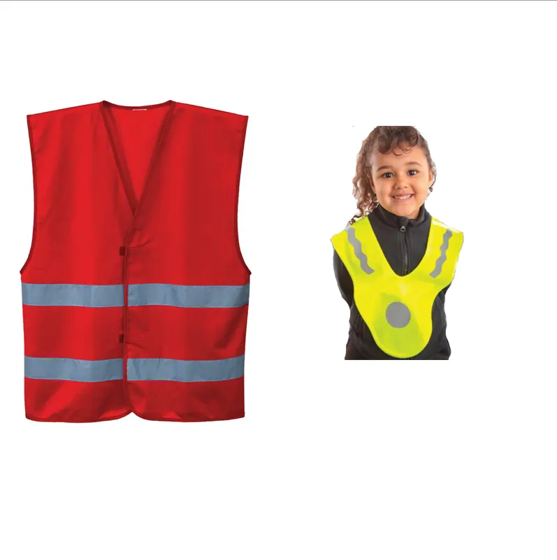 Turuncu taktik çalışma yansıtıcı üçgen güvenlik kayışı reflektör giyim çocuklar için çocuk trafik güvenlik görevlisi gömlek yelek