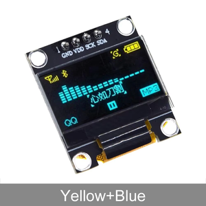 0,96-Zoll-OLED-Anzeigemodul SSD1306 I2C IIC SPI Serial 128 X64 LCD 4-poliges Yellow Blue White Blue für Arduino