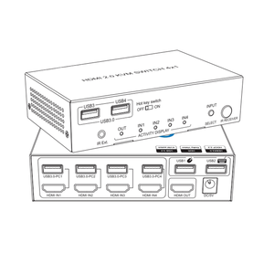 8k@60HZ KVM Switch 4 Port Unterstützung USB3.0 HDMI Switch 4 × 1 Auflösung 4k@120hz <span class=keywords><strong>IR</strong></span>-Fernbedienung 8k hdmi Switch