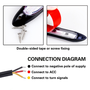 黄色のウインカーランプ付き自動<span class=keywords><strong>LED</strong></span> DRLデイタイムランニングライトストリップ車のヘッドライトシーケンシャルフローデイライト12Vユニバーサル - Product Image 3
