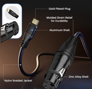 Cable de salida de audio unidireccional hembra USB2.0 tipo C a XLR para consola mezcladora de altavoz amplificador - Product Image 2