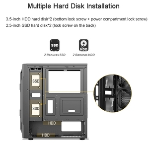 Custodie per Computer ATX trasparenti con lato in acrilico di alto livello, custodia per Computer Desktop con posizione di 6 ventole e interfaccia USB 3.0 - Product Image 6