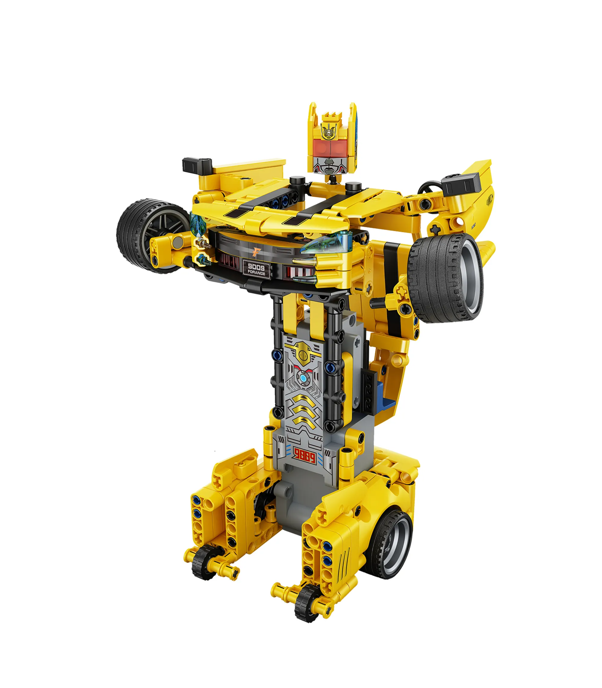 Robots amarillos transformados directos, coche de Control remoto, ladrillos de abeja, juguetes de transformación RC Legoed, juegos de bloques de construcción para niños