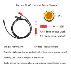 Кабель для электровелосипеда Bafang/8FUN, комплект с зубчатым датчиком, USB, программирование, Гидравлический тормозной датчик, держатель дисплея, 5-контактный тормоз, 3pin 1T4 - Product Image 6