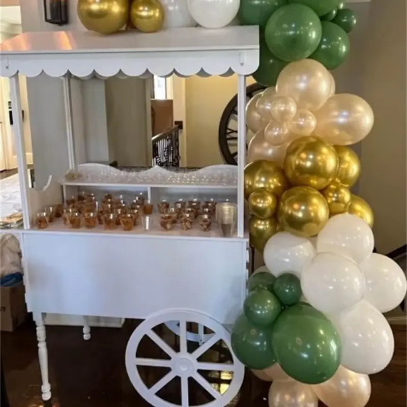 Boda caramelo desserd mini comida algodón de azúcar exhibición portátil Mesa Coco carrito móvil para boda