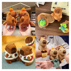 Capybara רך כלב 10 ס "מ חמוד קריקטורה keyשרשרת אישית סיטוני צעצועים חינם משלוח תכונות סובלימציה
