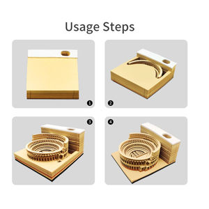 Sổ ghi chú 3D sáng tạo tùy chỉnh, giấy cắt khắc thủ công Đấu trường La Mã 2026, lịch dán 3D kèm bút và sổ ghi chú - Product Image 6