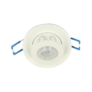 Temporizador de sensor de movimiento y crepúsculo PIR, carcasa blanca redonda empotrada, 220V, 360 grados, iluminación de grados/ - Product Image 1