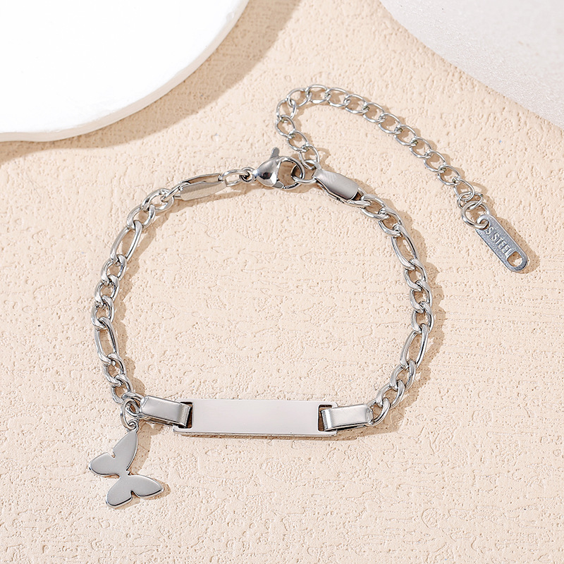 Silver Childrens bracelet butterfly