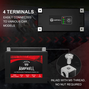 AMPXELL 12V 45Wh CA210A 3.5Ahカースタートストップリチウム電池4端子電動スタート発電機ホンダスズキカワサキ - Product Image 6
