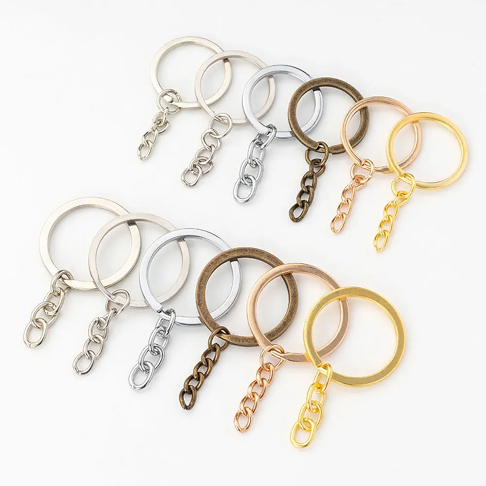 30 mm Schlüsselanhänger Metall-Schlüsselanhänger geteilte Schlüsselanhänger geeignet für DIY-Schlüsselanhänger-Zubehör