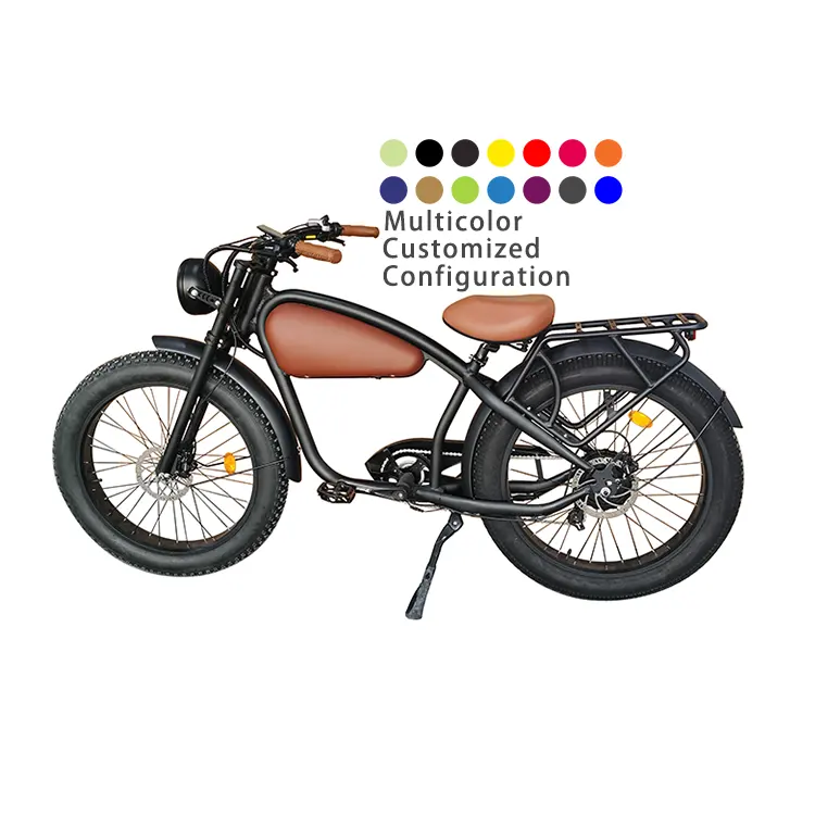 Cafe Racer Ebike 48V Elektrische Stad E-Bike Snelle 750 Met Volwassen Elektrische Fiets Beachcruiser Ebike Vintage Ebike Europa