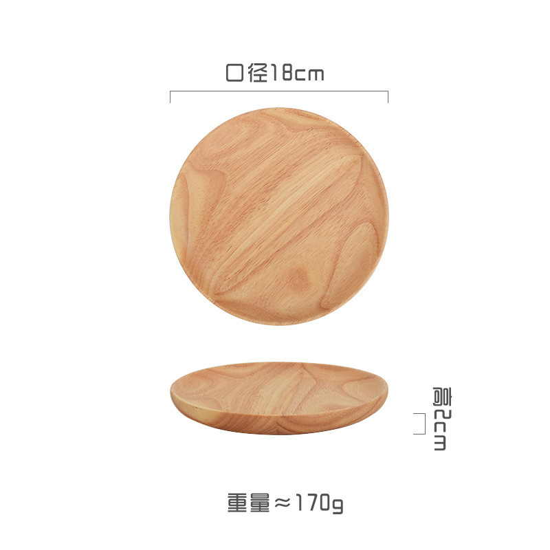 Palette ronde en chêne, 18 cm