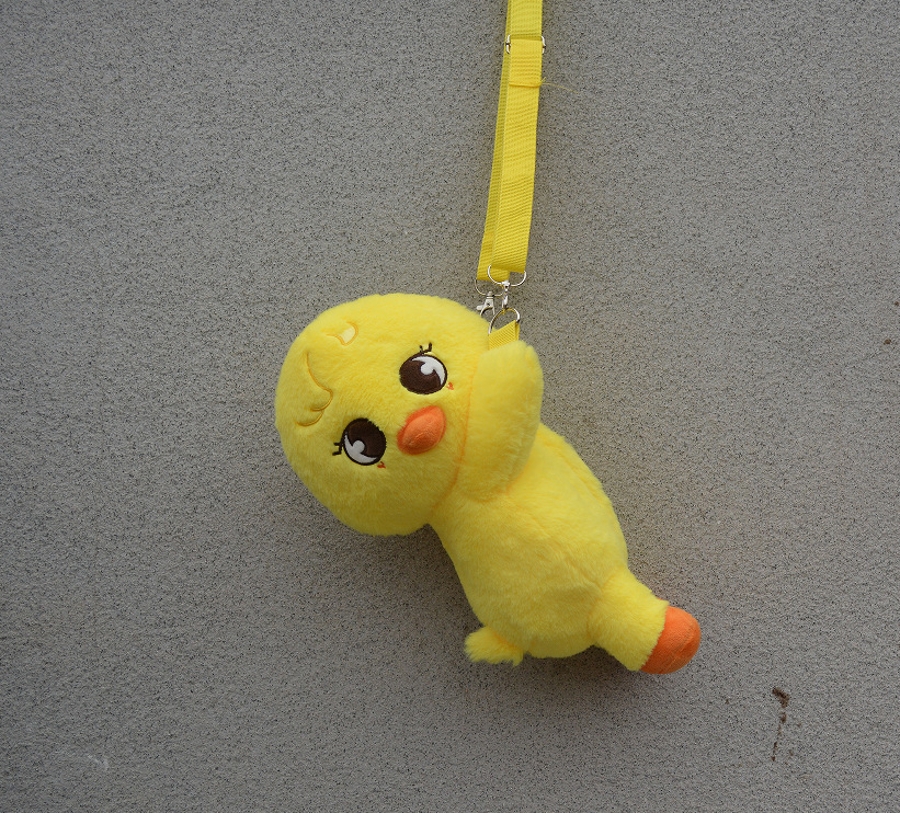 Sk yellow chicken plush crossbody bag