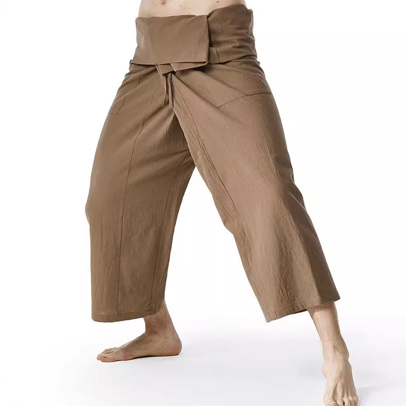 Coffee Thai Fisherman Pants for Men Women