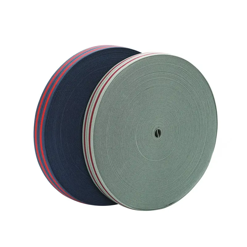 Colorful Double Plain Sewing Elastic Band Soft Skin Rubber Bands Shoes Pants Decorative Stretch Webbing Tapes