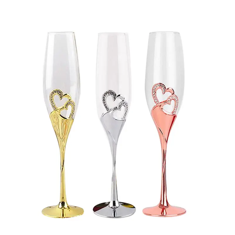 Newell Wholesale Flutes Coupe Hand Wall Holder Luxury Crystal Custom Colored Wedding Jewelry Champagne Glasses For Champagne