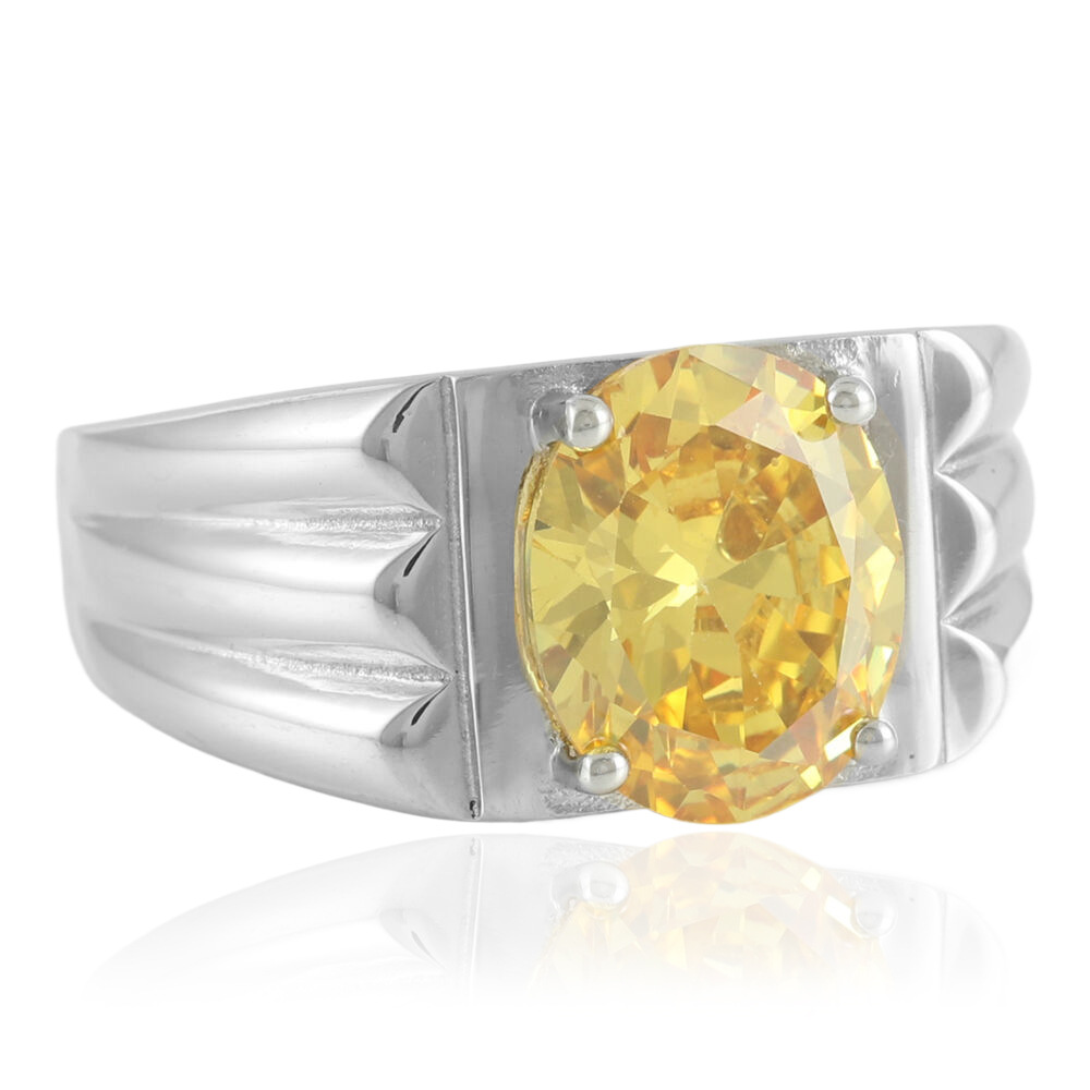 Pierre précieuse jaune couleur acier (qualité américaine)