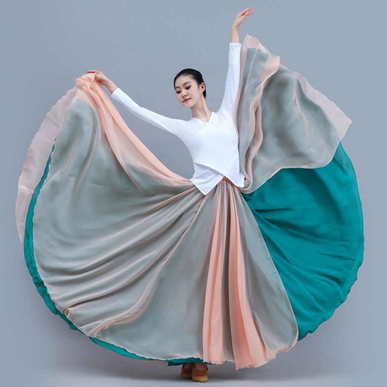 Jupe fendue rose-grande jupe vert lac