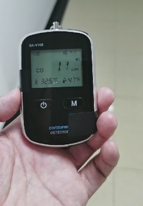 גלאי גז דו חיצוני פחמן חד חמצני אזעקת עם טמפרטורה ולחות, אזעקת גז bluet' co אזעקת יישום לוגר נתונים