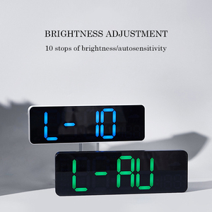 Yaratıcı hava istasyonu çok fonksiyonlu LED dijital Alarm saat uzaktan kumanda zamanlama duvar saatleri oturma odası için - Product Image 4