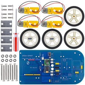 Kit Easy Plug per auto SMART con controllo seriale OPEN-Smart 4WD con Tutorial per Arduino UNO R3