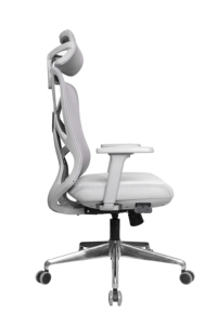 Kabel Luxury Executive Office Chair mit hoher Rückenlehne Moderner grauer Netz sitz mit Schieber egler und verstellbarer Kopfstütze Bequem - Product Image 3