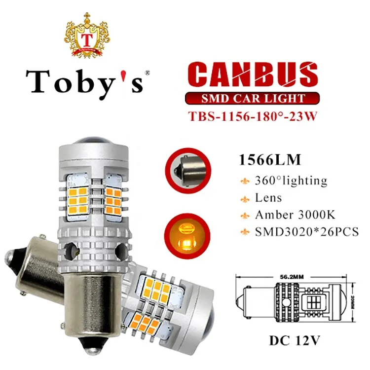 خطأ في Canbus الحرة مشرق للغاية 7440 7441 7443 7444 T20 العنبر الأصفر بدوره إشارة لمبات LED طوبيز