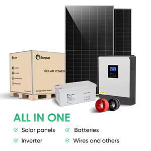 Sunpal太阳能系统离网套件1Kw 2Kw 3Kw 5Kw 5kva家用太阳能电池板完整混合套件 - Product Image 2