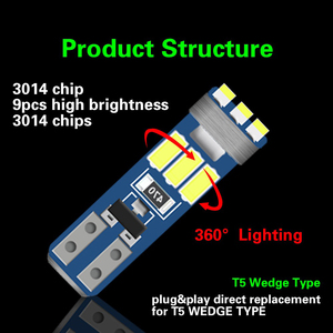ZONGYUE araba dashboard işık geçirmez T5 led ışık için pano ışıkları için araba dashboard T5 3014 9SMD - Product Image 3