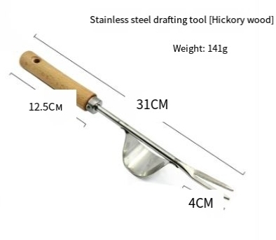 Four-toothed iron handle