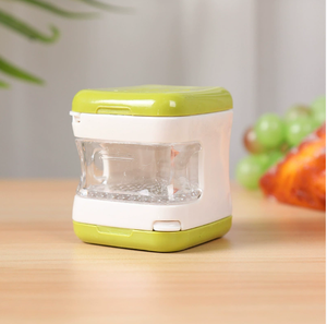 Мини-пресс для чеснока и измельчитель двухсторонний с прозрачным пластиковым поддоном, нож из нержавеющей стали для чеснока, имбиря и мелких трав - Product Image 1