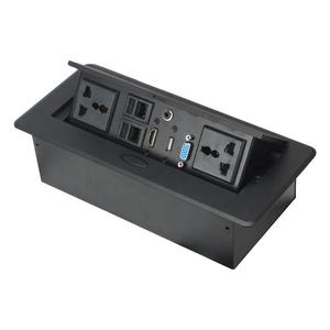 桌面安装多个欧盟电源厨房弹出式家具插座，带双usb - Product Image 1