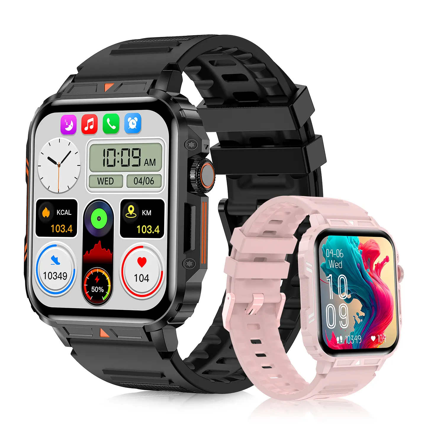 Goede Kwaliteit Outdoor Smart Horloge V81 Android Wearable Devicesl Reloj Inteligente Ip68 Waterdicht Digitaal Sport Horloge Voor Mannen