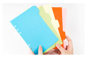 A5 A6 6Ring Binder página de índice de Color divisor de hojas sueltas de planificador cuaderno con 5 colores diferentes - Product Image 3