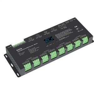 D24A 24CH Макс 2880 Вт постоянное напряжение RGB DMX512 & RDM декодер DMX мастер OLED цифровой дисплей PWM контроллер - Product Image 1