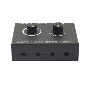 Dual Way 3.5mm Stereo Audio Switcher <strong>Splitter</strong> Bi-directional Stereo Audio <strong>Switch</strong> <strong>Splitter</strong> Box <strong>4</strong> in 2 Out or 2 in <strong>4</strong> Out
