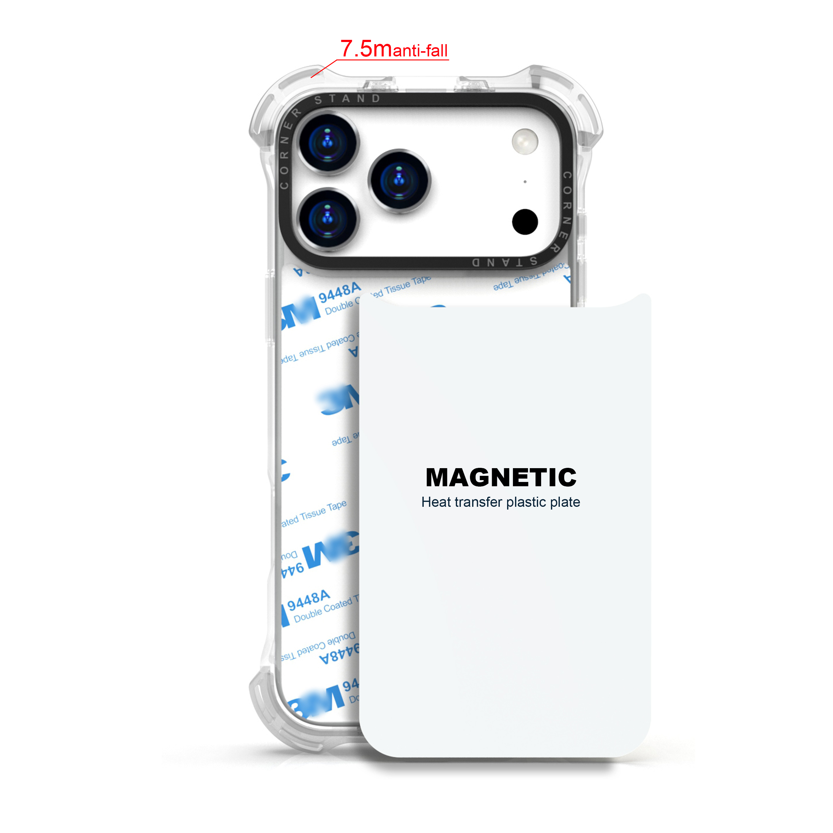 7,5M Noir Transparent avec magnétique