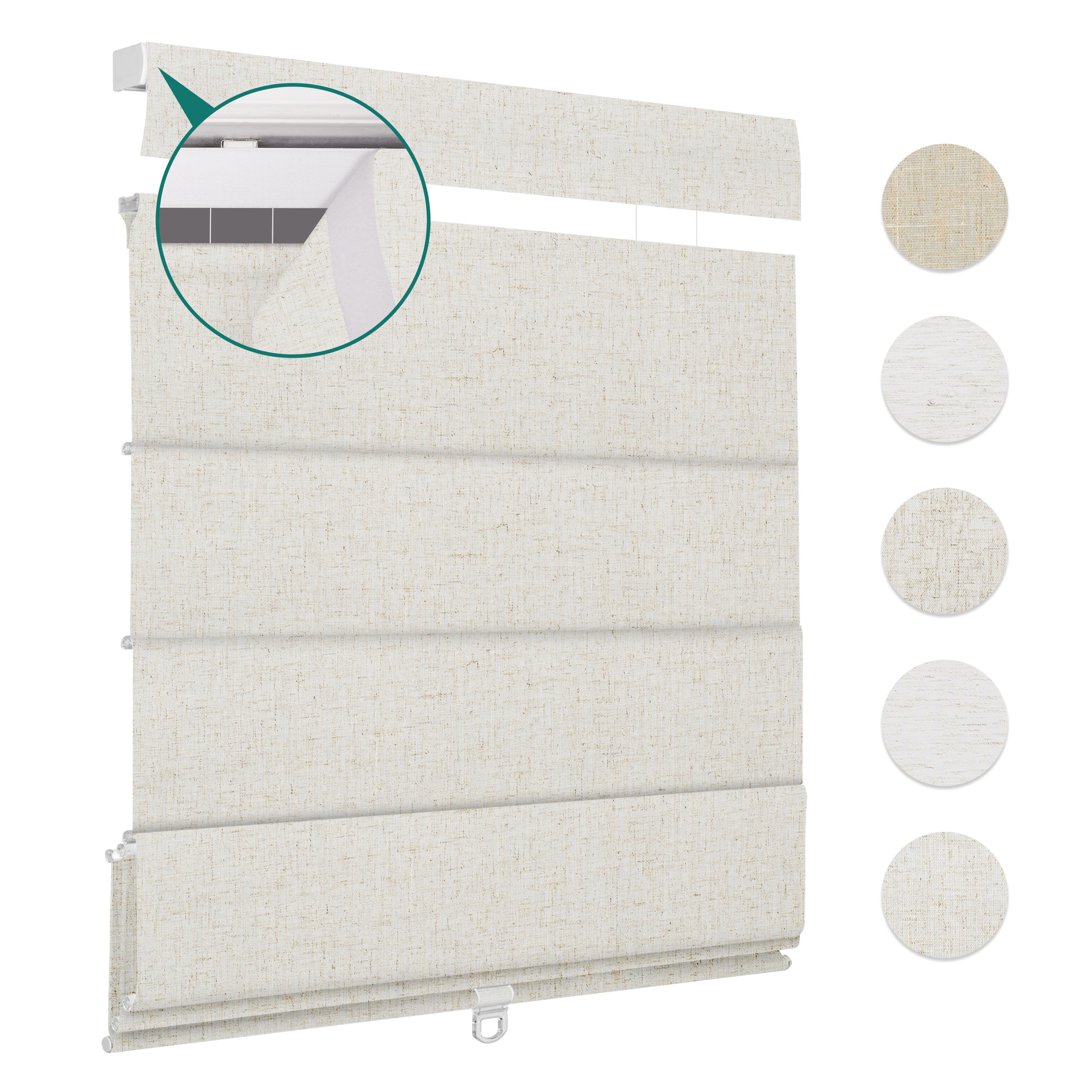 Luz Filtrado Lino Color Beige