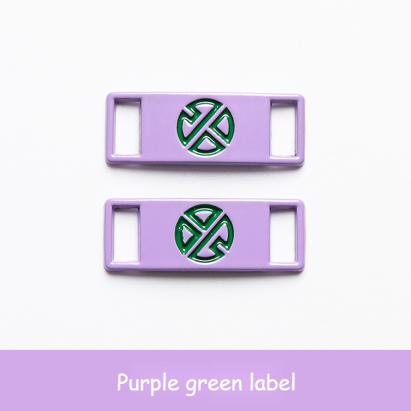 Étiquette vert violet