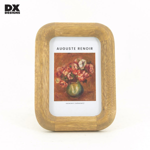 DX tasarımlar Artisan serisi mimari kavisli çerçeve 4x6 5x7 kişiselleştirilmiş fotoğraf ekran için el işi meşe ahşap çerçeve - Product Image 1