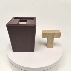New Preschool Kids Wooden 3D Portable Puzzle <strong>Box</strong> 3 Designs T <strong>Round</strong> Square Shape Matching Puzzle Space Imagination Training <strong>Toy</strong> - Product Image 2