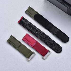 JUELONG Upgrade Adjustable Length <strong>Hook</strong> and <strong>Loop</strong> Watch <strong>Strap</strong> 20mm Sailcloth <strong>Elastic</strong> Nylon <strong>Strap</strong> With Strong Adhesive Sport <strong>Straps</strong> - Product Image 4