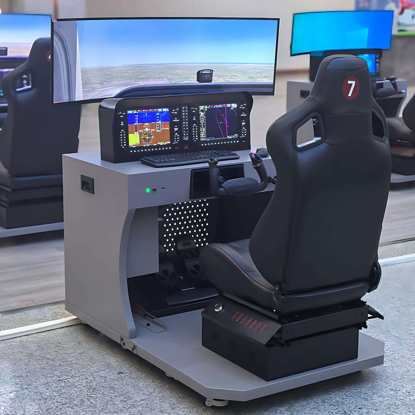 Simulador de vuelo de navegación negra