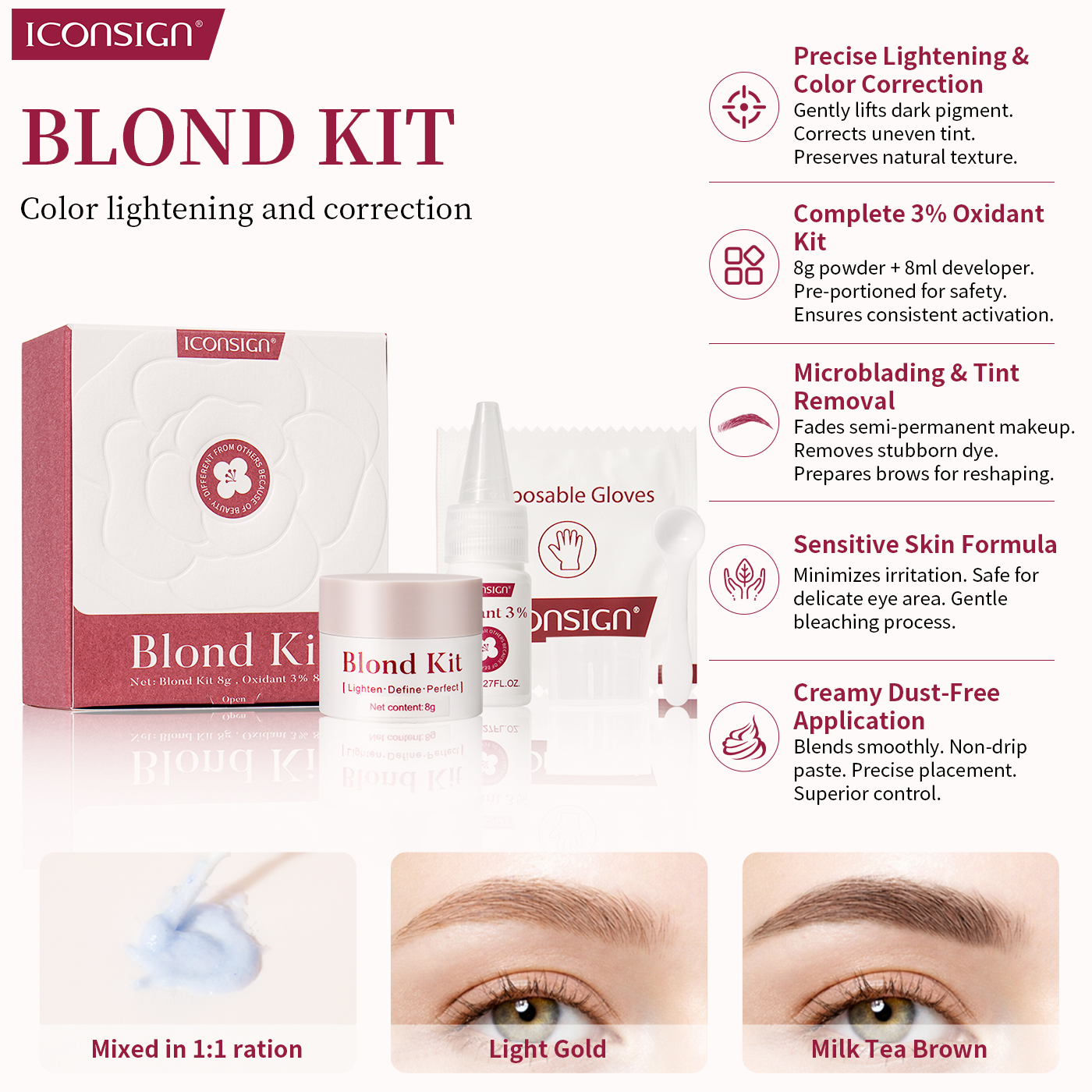 Kit decolorante in polvere per capelli biondi
