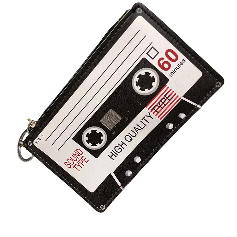 Portamonete creativo regalo Retro Car Tape Television PU Leather Key Card Wallet Child Storage Bag