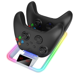 タイプC RGB照明デュアルゲームパッド充電ドックステーションLED高速充電スタンドXboxシリーズX Sワイヤレスコントローラ用 - Product Image 1