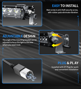 ออโรร่า IP68 IP69K 30นิ้วแถวเดียว4X4 Led ขับรถแสงบาร์ออฟโร้ดแสง - Product Image 3