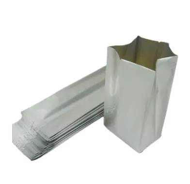 Sacos de pó de folha de alumínio de qualidade alimentar 12*30+5cm, bolsa plástica com zíper de vedação térmica para embalagens e impressão de doces
